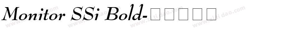 Monitor SSi Bold字体转换